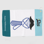 Verjaardag Vaderdag Fun Persoonlijke Naam Golfhanddoek (Horizontaal)