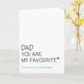 Verjaardag / Vaderdag kaart - je favoriet (Gele Bloem)