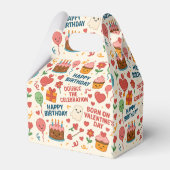 Verjaardag Valentijn Kawaii Doodle Viering Bedankdoosjes (Achterkant)