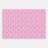 Verjaardag Valentijnsdag Roze Witte Glitter Harten Inpakpapier Vel (Voorkant 3)