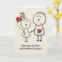 Verjaardag Valentijnsdag Schattig Leuk Doodle Vouw Kaart