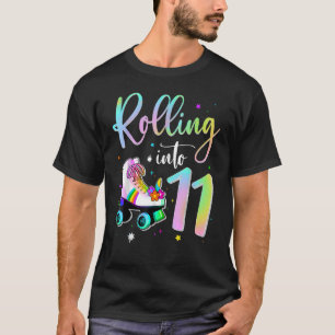 Verjaardag van 11 jaar wordt gevierd met leuk scha t-shirt