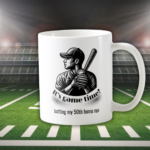 Verjaardag van 50 jaar voor een honkbalspeler koffiemok