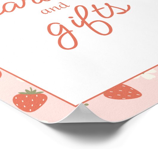 Verjaardag van aardbeismeisjes | Kaarten & Teken v Poster (Hoek)