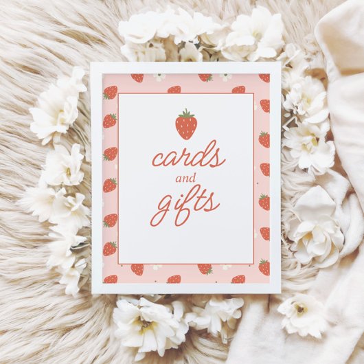 Verjaardag van aardbeismeisjes | Kaarten & Teken v Poster