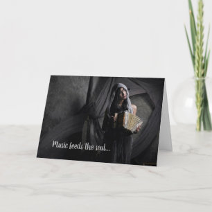 Verjaardag van accordeonist kaart