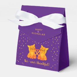Verjaardag van Adorable Tweelingen Cute Kittens Pa Bedankdoosjes