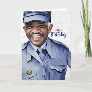 Verjaardag van Afro-Amerikaanse mannelijke postbez Kaart