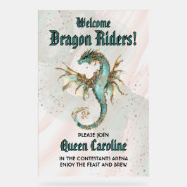 Verjaardag van alle drakenrijders acryl bord