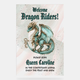 Verjaardag van alle drakenrijders acryl bord