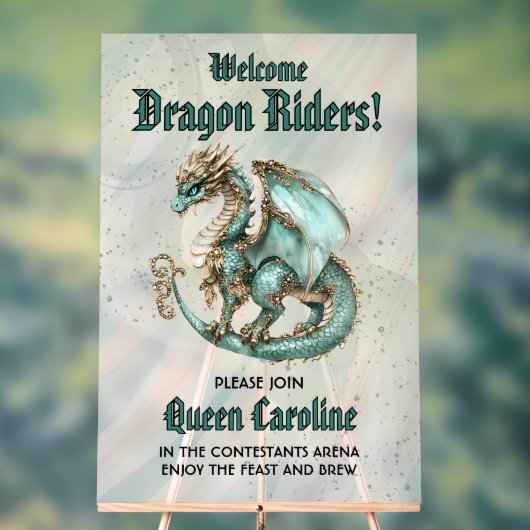 Verjaardag van alle drakenrijders acryl bord (Neutraal)