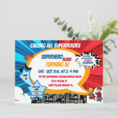 Verjaardag van alle superhelden kaart (Staand voorkant)
