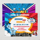 Verjaardag van alle superhelden kaart (Voorkant / Achterkant)