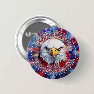 Verjaardag van Amerika Halverwege de Kwart Eeuw Ro Ronde Button 5,7 Cm