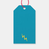 Verjaardag van antieke speelgoedrobot cadeaulabel (Achterkant)