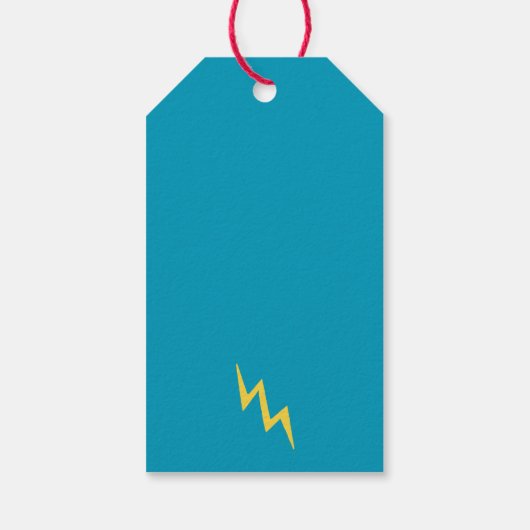 Verjaardag van antieke speelgoedrobot cadeaulabel (Achterkant)