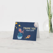 Verjaardag van astronaut in de buitenruimte voor k bedankkaart (Voorkant)