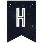 Verjaardag van astronaut in de ruimte vlaggetjes (Tweede vlag)