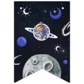 Verjaardag van astronaut in de ruimte vlaggetjes (Eerste vlag)