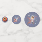 Verjaardag van astronautische ruimte jongen confetti (Achterkanten)
