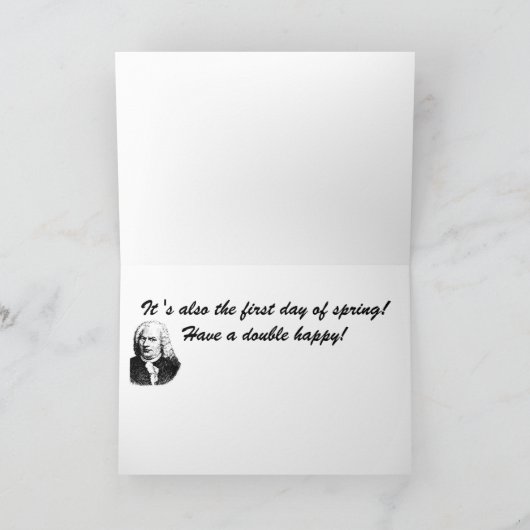 Verjaardag van Bach Kaart (Binnen)