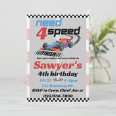 Verjaardag van behoefte 4 snelheid kaart (Staand voorkant)