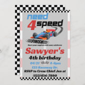 Verjaardag van behoefte 4 snelheid kaart (Voorkant / Achterkant)