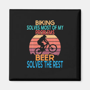 Verjaardag van bier en fietsen magneet