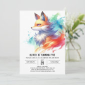 Verjaardag van Bohemian Rustic Fox Kaart (Staand voorkant)