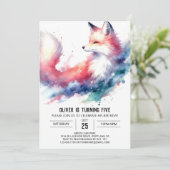 Verjaardag van Bohemian Rustic Fox Kaart (Staand voorkant)