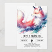 Verjaardag van Bohemian Rustic Fox Kaart (Voorkant / Achterkant)
