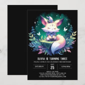 Verjaardag van Boho Fox Kaart (Voorkant / Achterkant)