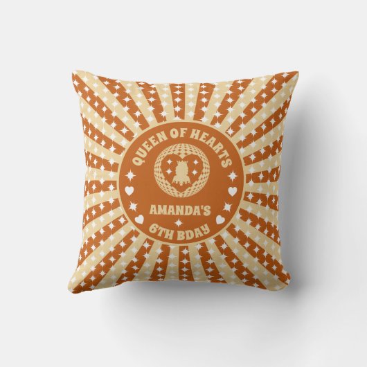 Verjaardag van Boho Queen of Hearts Kussen (Achterkant)