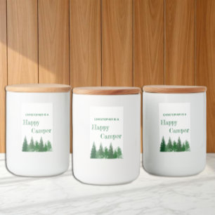 Verjaardag van bosbomen voedselcontainer etiket