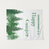 Verjaardag van bosbomen wandkleed (Voorkant (horizontaal))