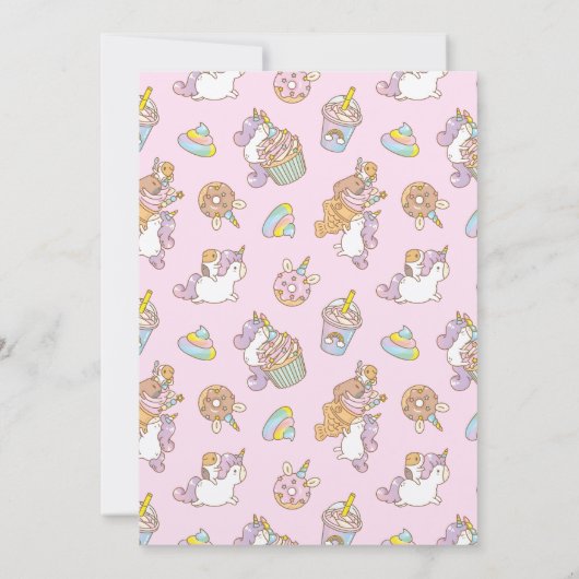 Verjaardag van Bubu en Monch Unicorn Kaart (Achterkant)