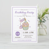 Verjaardag van Bubu en Monch Unicorn Kaart (Staand voorkant)