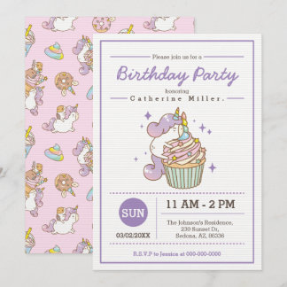 Verjaardag van Bubu en Monch Unicorn Kaart