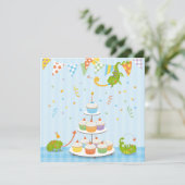 verjaardag van Chameleon Kaart (Staand voorkant)