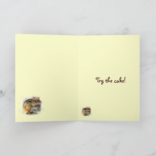 Verjaardag van Chipmunk Kaart (Binnen)