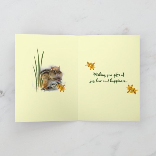 Verjaardag van Chipmunk Kaart (Binnen)