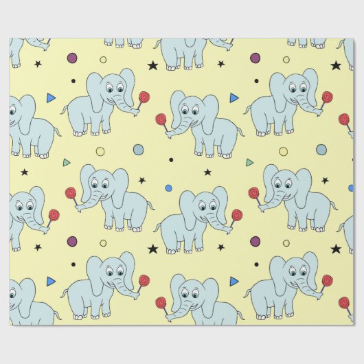 Verjaardag van Custom Fun Kind Cadeaupapier (Vlak)