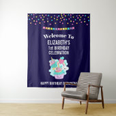 Verjaardag van Cute Cupcake en Happy Ice Cream Wandkleed (In situ)