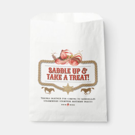 Verjaardag van de aardbeienstormloop bedankzakje (Voorkant)