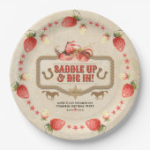 Verjaardag van de aardbeienstormloop papieren bordje (Voorkant)