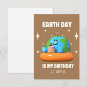 Verjaardag van de Aarde 22 april Kaart (Voorkant / Achterkant)