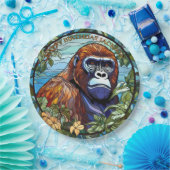 Verjaardag van de Afrikaanse gorilla Papieren Bordje (Feest)