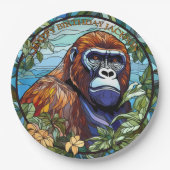 Verjaardag van de Afrikaanse gorilla Papieren Bordje (Voorkant)