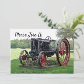 Verjaardag van de Antiek tractor Kaart (Staand voorkant)