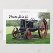 Verjaardag van de Antiek tractor Kaart (Voorkant / Achterkant)